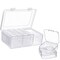 12 PCS Small Clear Plastic Beads Storage Container and Organizer Transparent Boxes with Hinged Lid for Storage of Small Items, Jewelry, Diamonds, DIY Art Craft Accessory (2.12 x 2.12 x 0.79 inch)
